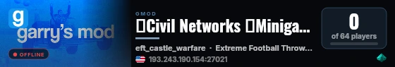 ►Civil Networks ▌Minigames ▌Weekly Rotations ▌◄ live status badge