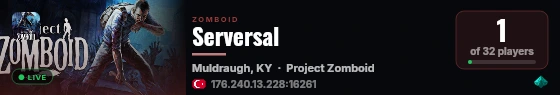 Serversal live status badge