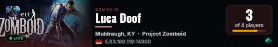 Luca Doof live status badge