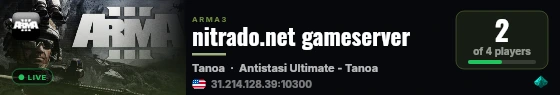 nitrado.net gameserver live status badge