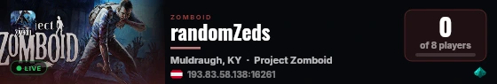randomZeds live status badge