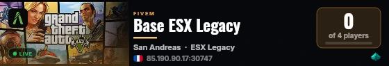 Base ESX Legacy live status badge