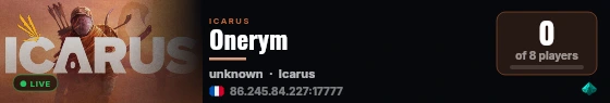 Onerym live status badge