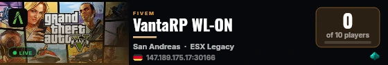 VantaRP WL-ON live status badge