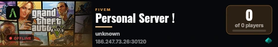 Personal Server ! live status badge