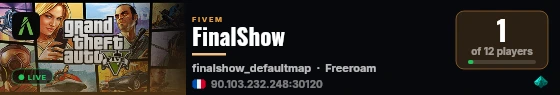 FinalShow live status badge