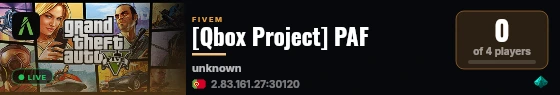 [Qbox Project] PAF live status badge