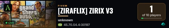 [ZIRAFLIX] ZIRIX V3 live status badge