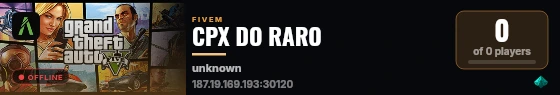 CPX DO RARO live status badge