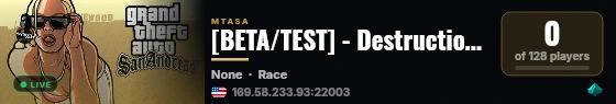 [BETA/TEST] - Destruction Derby Public/Ranked/Clanwar Server #1 - [Development is ongoing..] live status badge