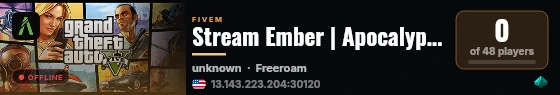 Stream Ember | Apocalypse Public live status badge