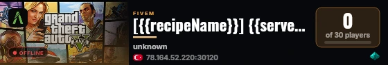 [{{recipeName}}] {{serverName}} live status badge