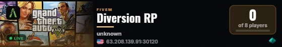 Diversion RP live status badge
