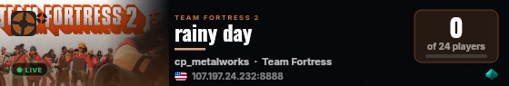 rainy day live status badge