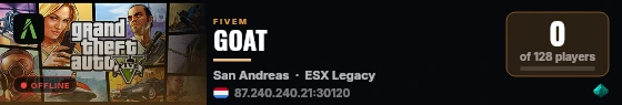 GOAT live status badge