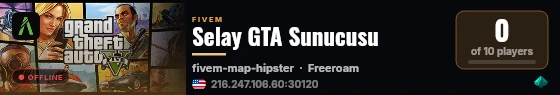 Selay GTA Sunucusu live status badge