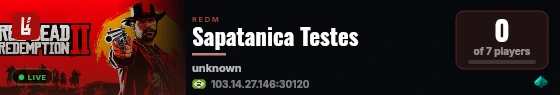 Sapatanica Testes live status badge
