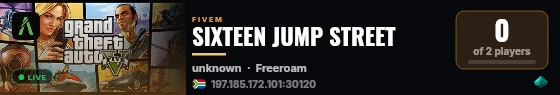 SIXTEEN JUMP STREET live status badge