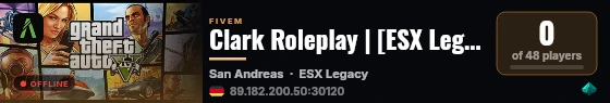 Clark Roleplay | [ESX Legacy] live status badge