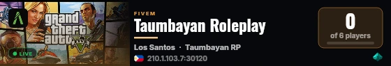 Taumbayan Roleplay live status badge
