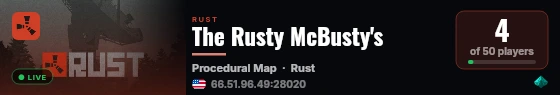 Pine Hosting - Rust Server live status badge