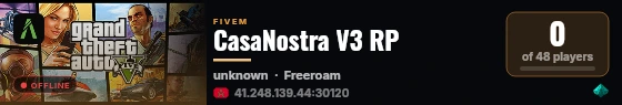 CasaNostra V3 RP live status badge