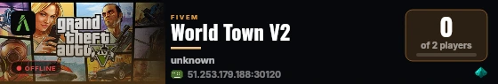 World Town V2 live status badge