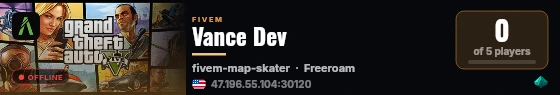 Vance Dev live status badge
