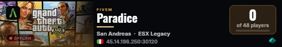 Paradice live status badge