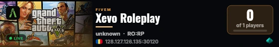 Xevo Roleplay live status badge
