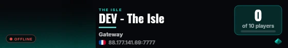 DEV - The Isle live status badge