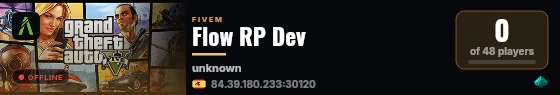 Flow RP Dev live status badge