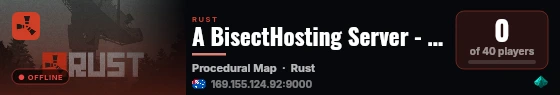 A BisectHosting Server - e4f4b318 live status badge