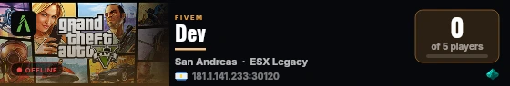 Dev live status badge