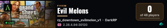 Evil Melons live status badge