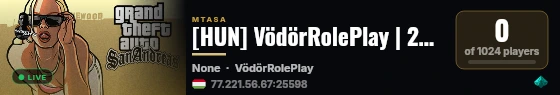 [HUN] VödörRolePlay | 2026 | live status badge