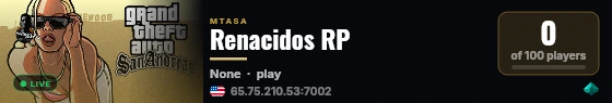 Renacidos RP live status badge