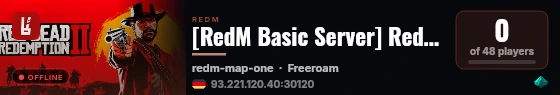 [RedM Basic Server] RedM Test server live status badge