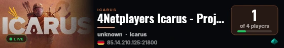 4Netplayers Icarus - Project Aetherfall live status badge