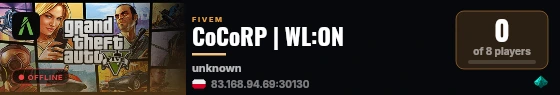 CoCoRP | WL:ON live status badge