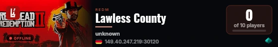 Lawless County live status badge