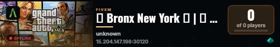🗽 Bronx New York 🗽 | 🗽 New York Map 🗽 | 💛 Semi Serious 💛 | 🧸 E-Girl Friendly 🧸 | 👮‍♂️ Active NYPD 👮‍♀️ | 👨‍🚒 Active Staff 👨‍🚒 | 🚗 Good Vehicle Selection 🚗 | 🔗 https://discord.gg/BronxNY 🔗 live status badge