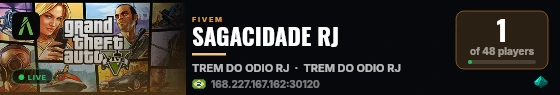SAGACIDADE RJ live status badge