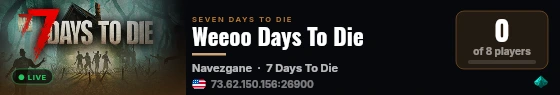 Weeoo Days To Die live status badge