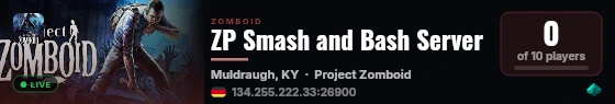 ZP Smash and Bash Server live status badge
