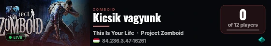 Kicsik vagyunk live status badge