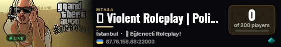 █ Violent Roleplay | Polis/Mafyalar ❱ Turk/Türkçe Sesli Roleplay ❰ live status badge