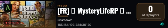 [FR] 🎅 MysteryLifeRP ◽ 🔱 Meilleur serveur Free-Accèss ◽ 📡 Développement Inédit & Unique ◽ Vetements UNIQUE ✨ ◽ 📌 discord.gg/MysteryLiferp📌 live status badge