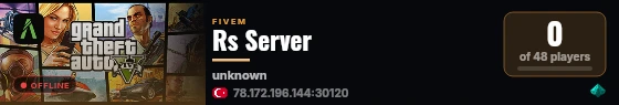 Rs Server  live status badge