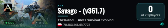 Savage - (v361.7) live status badge